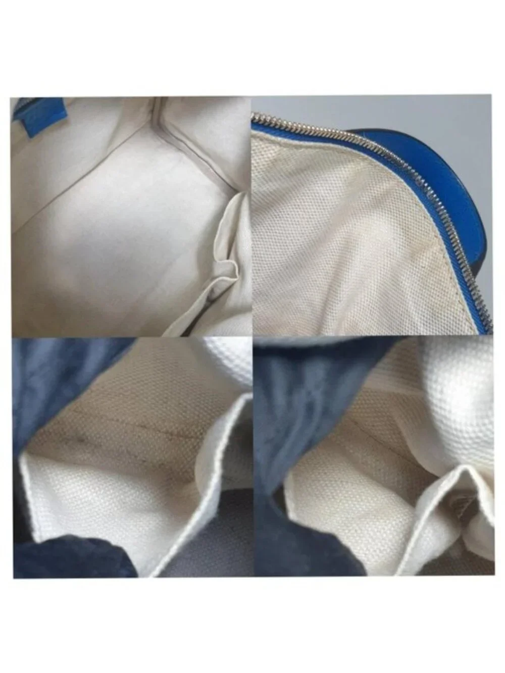 Authentic Gucci Bright Diamante Blue Leather Boston Satchel Bag